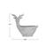 Hello Honey® 5.5" White Stoneware Deer Shaped Bowl with Snowflakes & Reactive Glaze